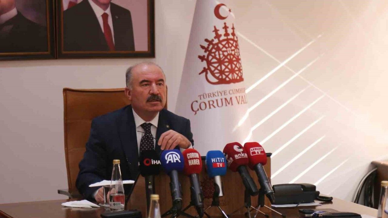 Çorum Valisi Ali Çalgan: "Kişilere karşı işlenen tüm olaylarda 2024 yılında yüzde 5 oranında azalma sağlanmıştır"
