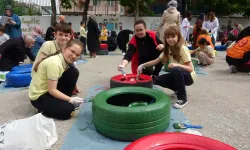 100 anne buluştu, çocuklarının okulunu böyle güzelleştirdi