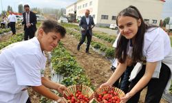 16 Ekim Dünya Gıda Günü’nde bir araya gelen öğrenciler hasat yaptı