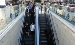 Taksim Metrosu’nda yürüyen merdiven çilesi