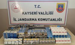 Yol kontrolü yapılan kamyonda 640 paket kaçak sigara bulundu