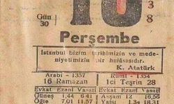 Yıl 1938, günlerden 10 Kasım…