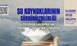 Malatya'da 'Su Kaynaklarının Sürdürülebilirliği' çalıştayı düzenlenecek