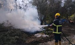 Erzin'de zeytin bahçesinde çıkan yangın söndürüldü