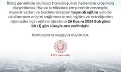 Tokat’ta taşımalı eğitime bir gün ara