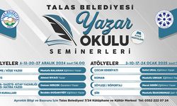 Talas'ta yazar okulu seminerleri başlıyor