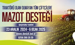 Denizli Büyükşehirin mazot desteği başvuruları başladı