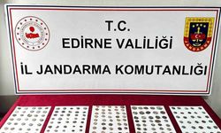 Edirne’de yolcu otobüsünde 177 tarihi sikke ele geçirildi