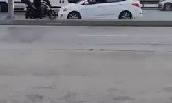 E-5’e ters istikametten giren kadın ortalığı birbirine kattı; o anlar kamerada