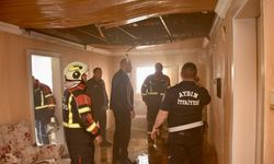 İtfaiye personelinin evinde çıkan yangın ekipleri alarma geçirdi