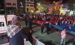 Sındırgı’da Gazze’ye destek yürüyüşü