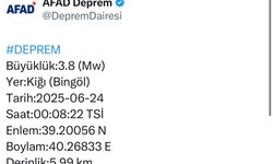 Bingöl’de 3.8 büyüklüğünde deprem