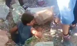 Foseptik çukuruna düşen minik kediyi çocuklar kurtardı