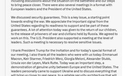 Ukrayna Devlet Başkanı Zelenskiy: "ABD’nin güvenlik garantilerine destek sinyalini memnuniyetle karşılıyoruz"