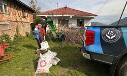 Eşiyle tartışarak ırmağa atlayan şahsa gıda yardımı