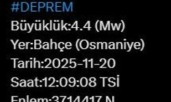 Osmaniye’de 4.4 büyüklüğünde deprem