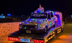 Mersin'de LED ışıklarla süslenen Toros dikkat çekti