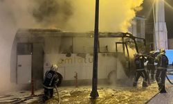 Servis şoförünün dikkati faciayı önledi, işçiler saniyelerle yanmaktan kurtuldu