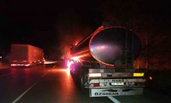 Seyir halindeki tankerde yangın çıktı alevler ormana sıçradı