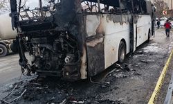 Silivri’de işçi servisi alevlere teslim oldu