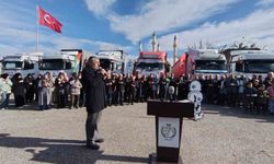 Şanlıurfa'dan Gazze'ye 6 tır insani yardım malzemesi gönderildi