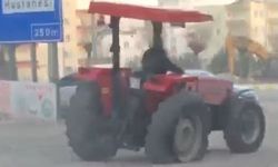 Adıyaman'da şaşkına çeviren görüntü: Traktör 3 tekerle ilerledi
