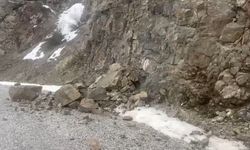 Erzincan'daki 4,9'luk depremin merkez üssünden yeni görüntüler: Kaya parçaları yola böyle düştü