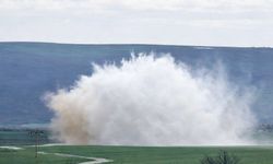 Muratlı çevreyolunda su hattı patladı