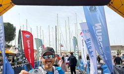 Zorlu 60 kilometreyi koştu, Datça'nın adını kürsüye yazdırdı