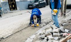 Akdeniz'de yol ve kaldırımlar yenileniyor