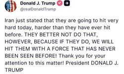 Trump'tan İran'a uyarı: 'Daha önce hiç görülmemiş bir güçle vururuz'