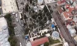 İlber Ortaylı'nın defnedileceği Fatih Camii haziresi dronla görüntülendi