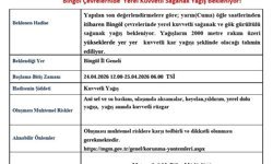 Bingöl için kuvvetli sağanak yağış uyarısı