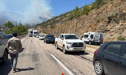 Aydıncık'taki orman yangınında 80 hane tahliye edildi