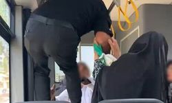 Otobüste tekmeli, yumruklu kavga