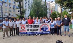 KESK Mersin, 24 saatlik nöbet için Ankara’ya yola çıkanları uğurladı