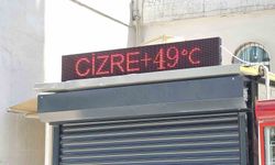 Cizre'de termometre 49 dereceyi gösterdi, caddeler boş kaldı