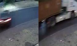 Mersin'de tırın çarptığı araç metrelerce sürüklendi