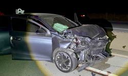 Otomobille hafif ticari araç çarpıştı:8 yaralı