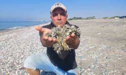 Tarsus-Kazanlı sahilinde plastik kirliliği