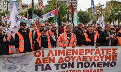 Liman işçileri, savaşa karşı 22 ülkede greve gitti