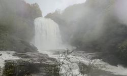 Bursa'da sağanak yağışın ardından Suuçtu Şelalesi coştu, Niagara'yı aratmadı