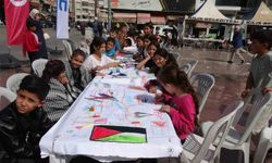 Kilisli çocuklar Filistinli yaşıtlarının sesi olmak için çizdi