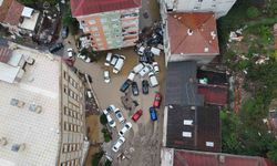 Sarıyer'de selin yol açtığı hasar havadan görüntülendi