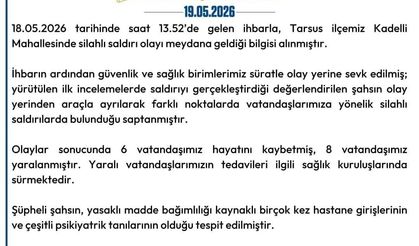 Mersin Valiliği'nden kanlı saldırı açıklaması