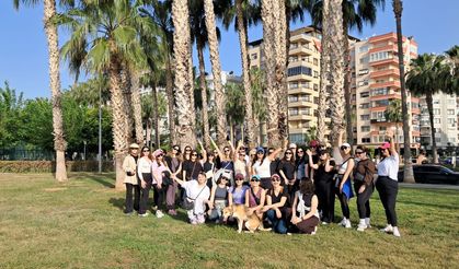 Mersin’de kadınlar hem yürüyor hem sosyalleşiyor