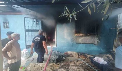 Mersin'de evde çıkan yangın korkuttu