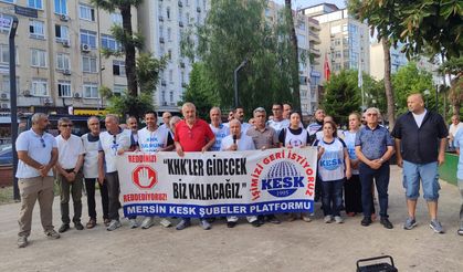 KESK Mersin, 24 saatlik nöbet için Ankara’ya yola çıkanları uğurladı