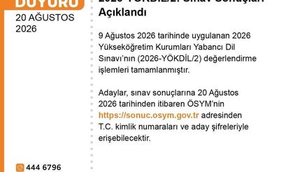 2026-YÖKDİL/2 sonuçları açıklandı