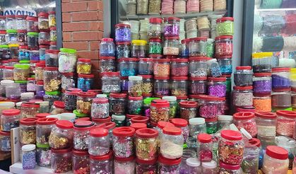 Mersin’de el işi malzemeleriyle dolu bu dükkanlar göz kamaştırıyor
